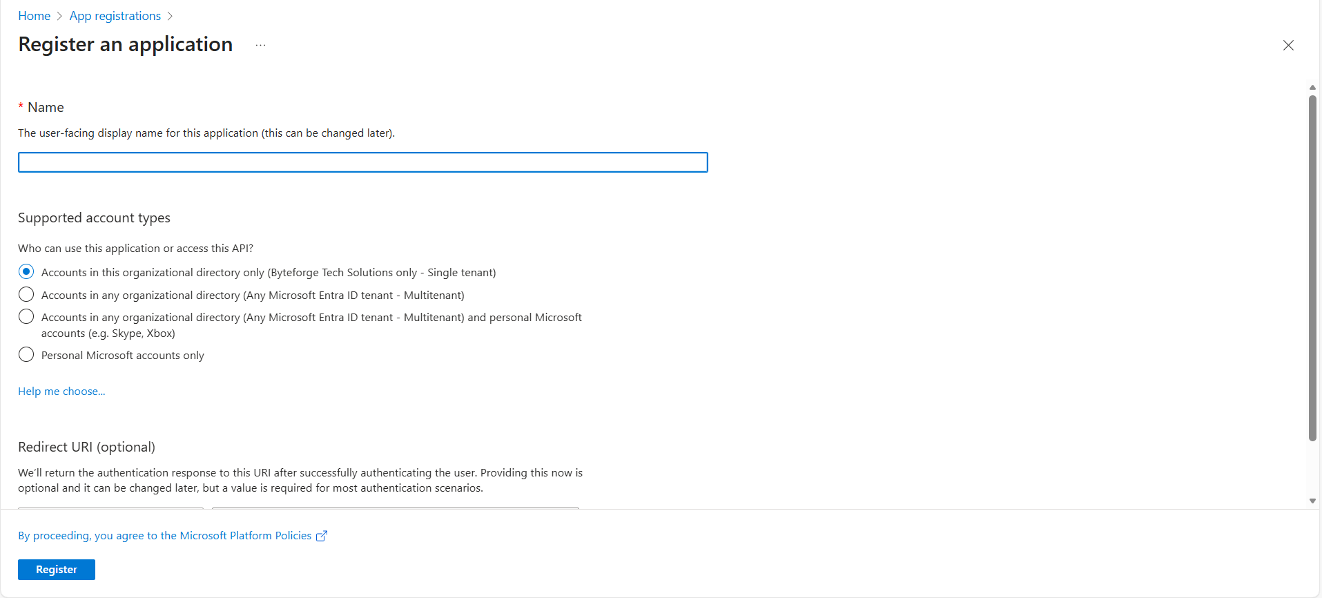 Azure App Registration