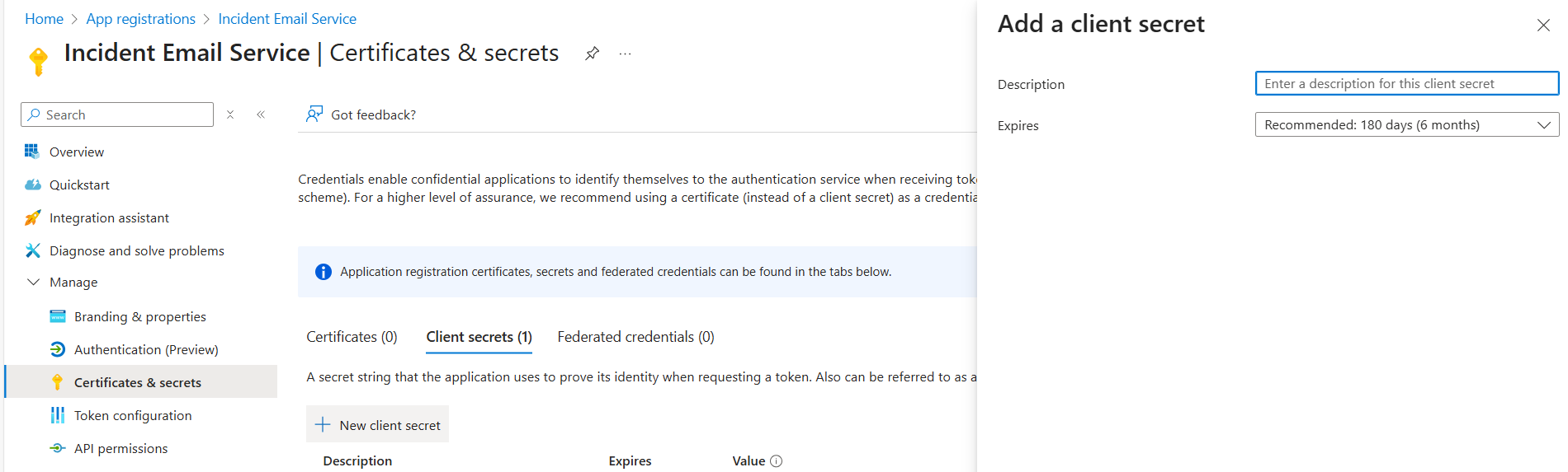 Client Secret Generation