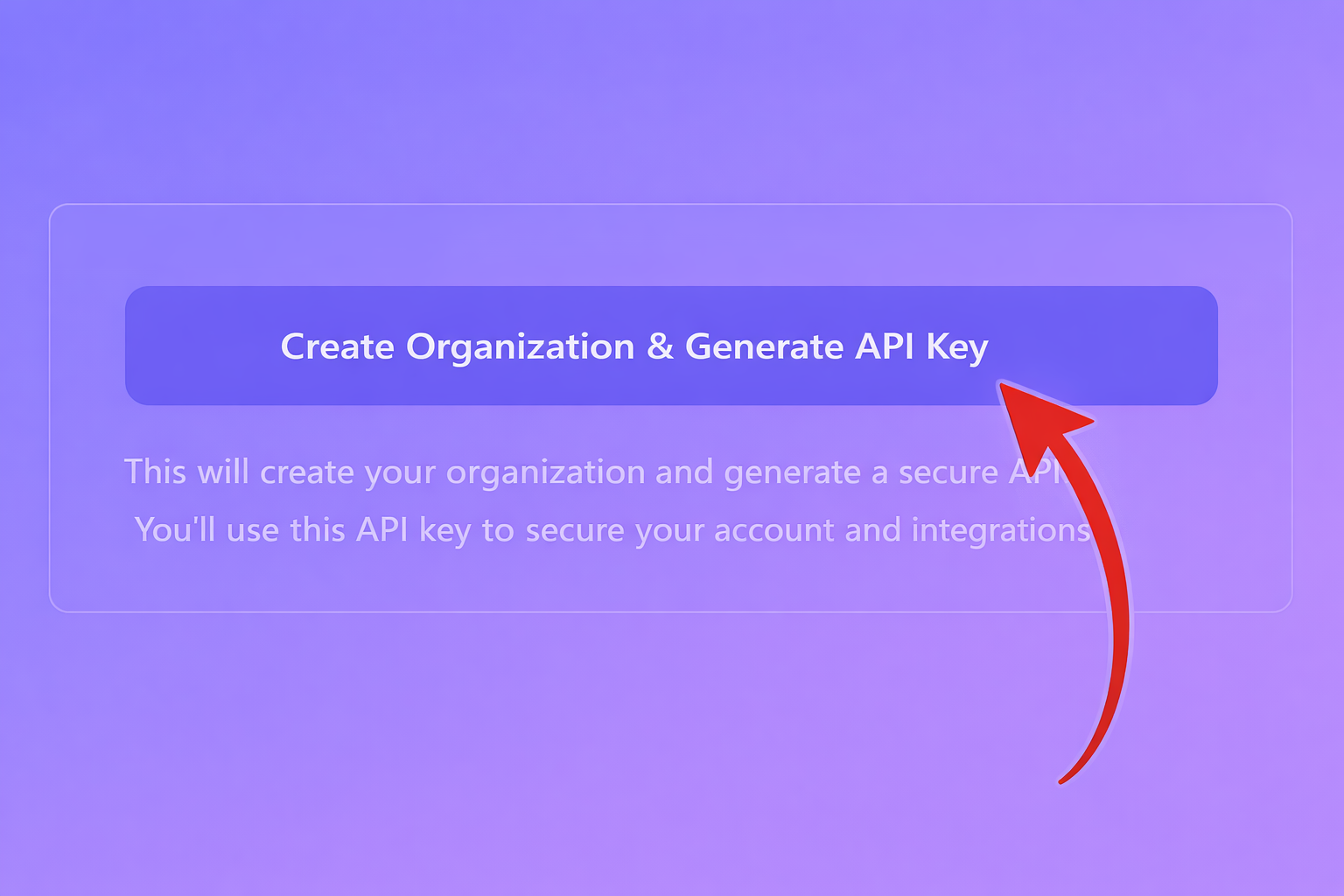 Create Organization Button